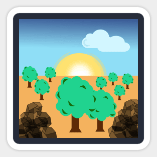 Beautiful sunrise landscape view Sticker